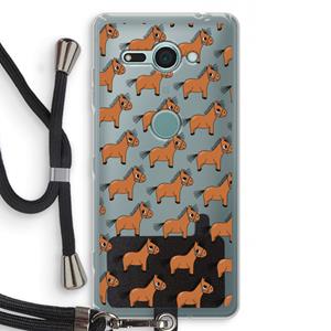 CaseCompany Pony: Sony Xperia XZ2 Compact Transparant Hoesje met koord
