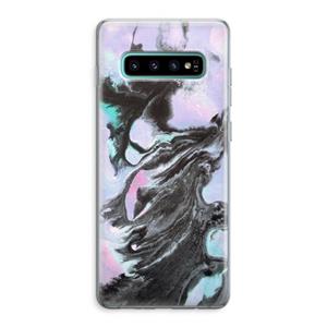 CaseCompany Pastel zwart: Samsung Galaxy S10 Plus Transparant Hoesje