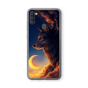 CaseCompany Night Guardian: Samsung Galaxy A11 Transparant Hoesje