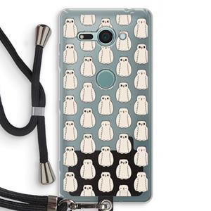 CaseCompany Uilen: Sony Xperia XZ2 Compact Transparant Hoesje met koord