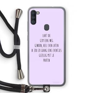 CaseCompany GSM: Samsung Galaxy A11 Transparant Hoesje met koord