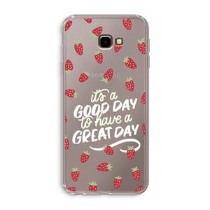 CaseCompany Don't forget to have a great day: Samsung Galaxy J4 Plus Transparant Hoesje