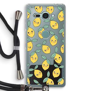 CaseCompany Citroenen: Sony Xperia XZ2 Compact Transparant Hoesje met koord