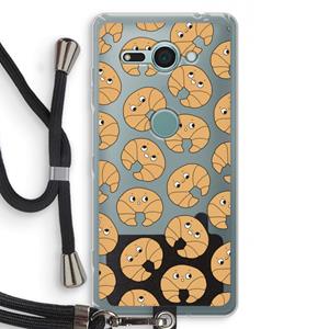 CaseCompany Croissant: Sony Xperia XZ2 Compact Transparant Hoesje met koord