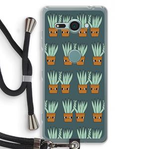 CaseCompany Sansevieria: Sony Xperia XZ2 Compact Transparant Hoesje met koord