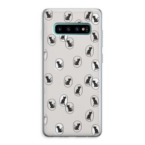 CaseCompany Miauw: Samsung Galaxy S10 Plus Transparant Hoesje
