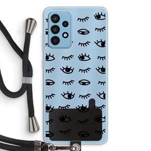 CaseCompany Eye pattern #2: Samsung Galaxy A52 Transparant Hoesje met koord