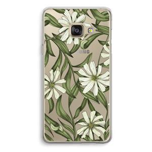 CaseCompany Wit bloemenpatroon: Samsung A3 (2017) Transparant Hoesje