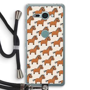 CaseCompany Pony: Sony Xperia XZ2 Compact Transparant Hoesje met koord
