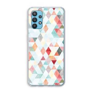 CaseCompany Gekleurde driehoekjes pastel: Samsung Galaxy A32 4G Transparant Hoesje