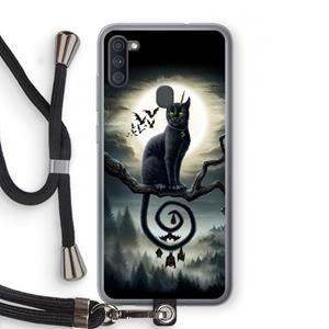 CaseCompany Moonlight Companions: Samsung Galaxy A11 Transparant Hoesje met koord