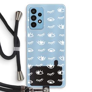 CaseCompany Eye pattern #3: Samsung Galaxy A52 Transparant Hoesje met koord