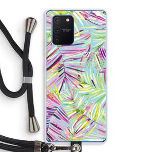 CaseCompany Tropical Palms Blue: Samsung Galaxy Note 10 Lite Transparant Hoesje met koord