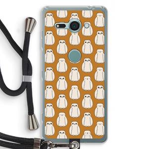 CaseCompany Uilen: Sony Xperia XZ2 Compact Transparant Hoesje met koord