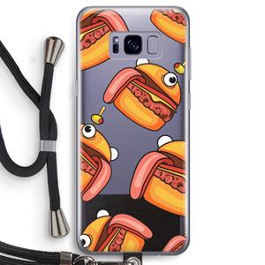 CaseCompany Hamburger: Samsung Galaxy S8 Transparant Hoesje met koord