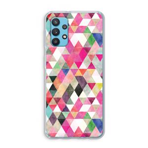 CaseCompany Gekleurde driehoekjes: Samsung Galaxy A32 4G Transparant Hoesje