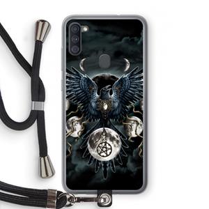 CaseCompany Sinister Wings: Samsung Galaxy A11 Transparant Hoesje met koord