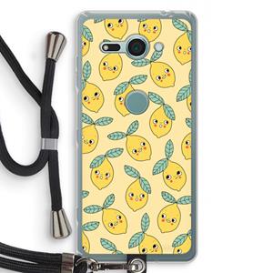 CaseCompany Citroenen: Sony Xperia XZ2 Compact Transparant Hoesje met koord