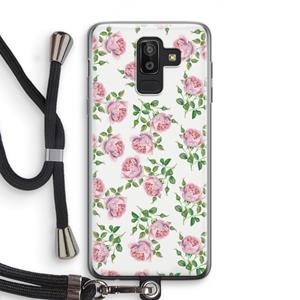 CaseCompany Kleine roosjes: Samsung Galaxy J8 (2018) Transparant Hoesje met koord