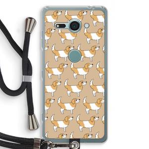 CaseCompany Doggy: Sony Xperia XZ2 Compact Transparant Hoesje met koord