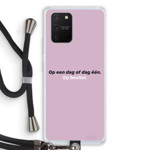 CaseCompany gij beslist: Samsung Galaxy S10 Lite Transparant Hoesje met koord