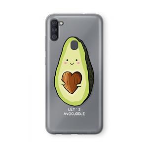 CaseCompany Avocuddle: Samsung Galaxy A11 Transparant Hoesje