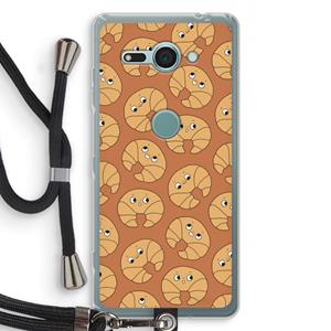 CaseCompany Croissant: Sony Xperia XZ2 Compact Transparant Hoesje met koord