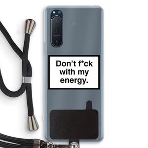 CaseCompany My energy: Sony Xperia 5 II Transparant Hoesje met koord