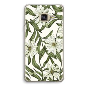 CaseCompany Wit bloemenpatroon: Samsung A3 (2017) Transparant Hoesje