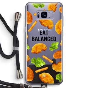 CaseCompany Eat Balanced: Samsung Galaxy S8 Transparant Hoesje met koord