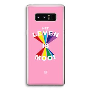 CaseCompany Het Leven Is Mooi: Samsung Galaxy Note 8 Transparant Hoesje