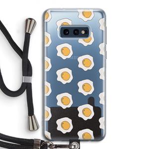CaseCompany Bacon to my eggs #1: Samsung Galaxy S10e Transparant Hoesje met koord