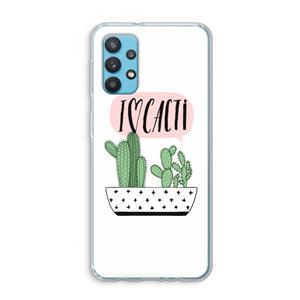 CaseCompany I love cacti: Samsung Galaxy A32 4G Transparant Hoesje