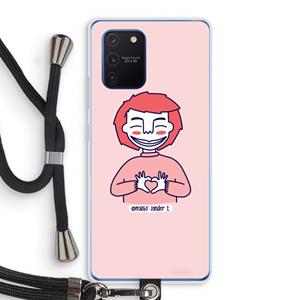 CaseCompany Hartje: Samsung Galaxy Note 10 Lite Transparant Hoesje met koord
