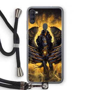 CaseCompany Pegasus: Samsung Galaxy A11 Transparant Hoesje met koord