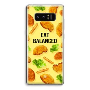 CaseCompany Eat Balanced: Samsung Galaxy Note 8 Transparant Hoesje