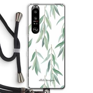 CaseCompany Branch up your life: Sony Xperia 1 III Transparant Hoesje met koord