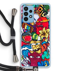CaseCompany No Rules: Samsung Galaxy A52 Transparant Hoesje met koord