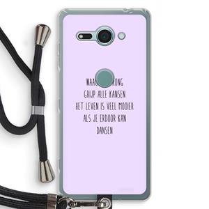 CaseCompany Sprong: Sony Xperia XZ2 Compact Transparant Hoesje met koord