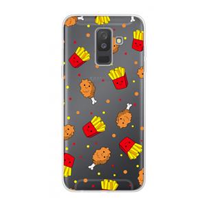 CaseCompany Chicken 'n Fries: Samsung Galaxy A6 Plus (2018) Transparant Hoesje