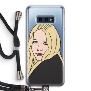 CaseCompany Mary Kate: Samsung Galaxy S10e Transparant Hoesje met koord