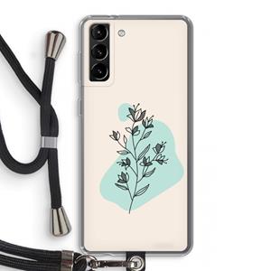 CaseCompany Violets are blue: Samsung Galaxy S21 Plus Transparant Hoesje met koord