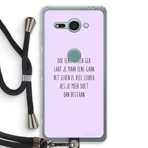 CaseCompany Gek: Sony Xperia XZ2 Compact Transparant Hoesje met koord