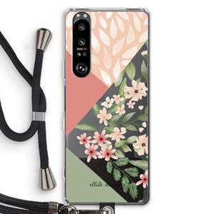 CaseCompany Sweet heaven geometrics: Sony Xperia 1 III Transparant Hoesje met koord