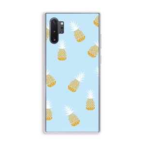 CaseCompany Ananasjes: Samsung Galaxy Note 10 Plus Transparant Hoesje