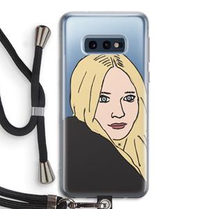 CaseCompany Ashley: Samsung Galaxy S10e Transparant Hoesje met koord