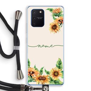 CaseCompany Zonnebloemen: Samsung Galaxy Note 10 Lite Transparant Hoesje met koord