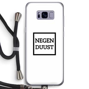 CaseCompany Negenduust vierkant: Samsung Galaxy S8 Transparant Hoesje met koord