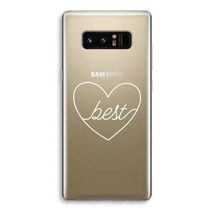 CaseCompany Best heart pastel: Samsung Galaxy Note 8 Transparant Hoesje