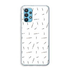 CaseCompany Hipster stripes: Samsung Galaxy A32 4G Transparant Hoesje